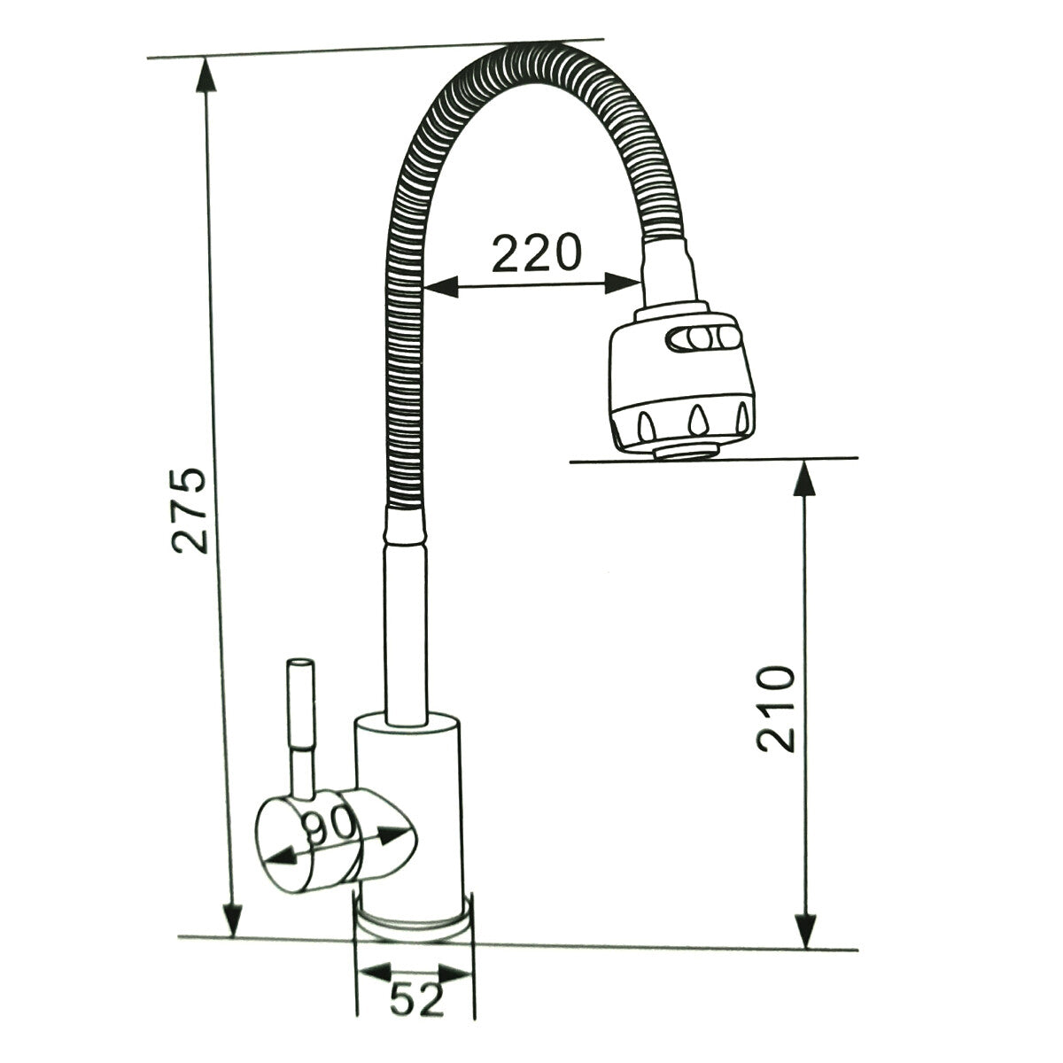 ROBINET MITIGEUR ÉVIER DE CUISINE BEC DOUCHETTE EXTENSIBLE MAISON S9003