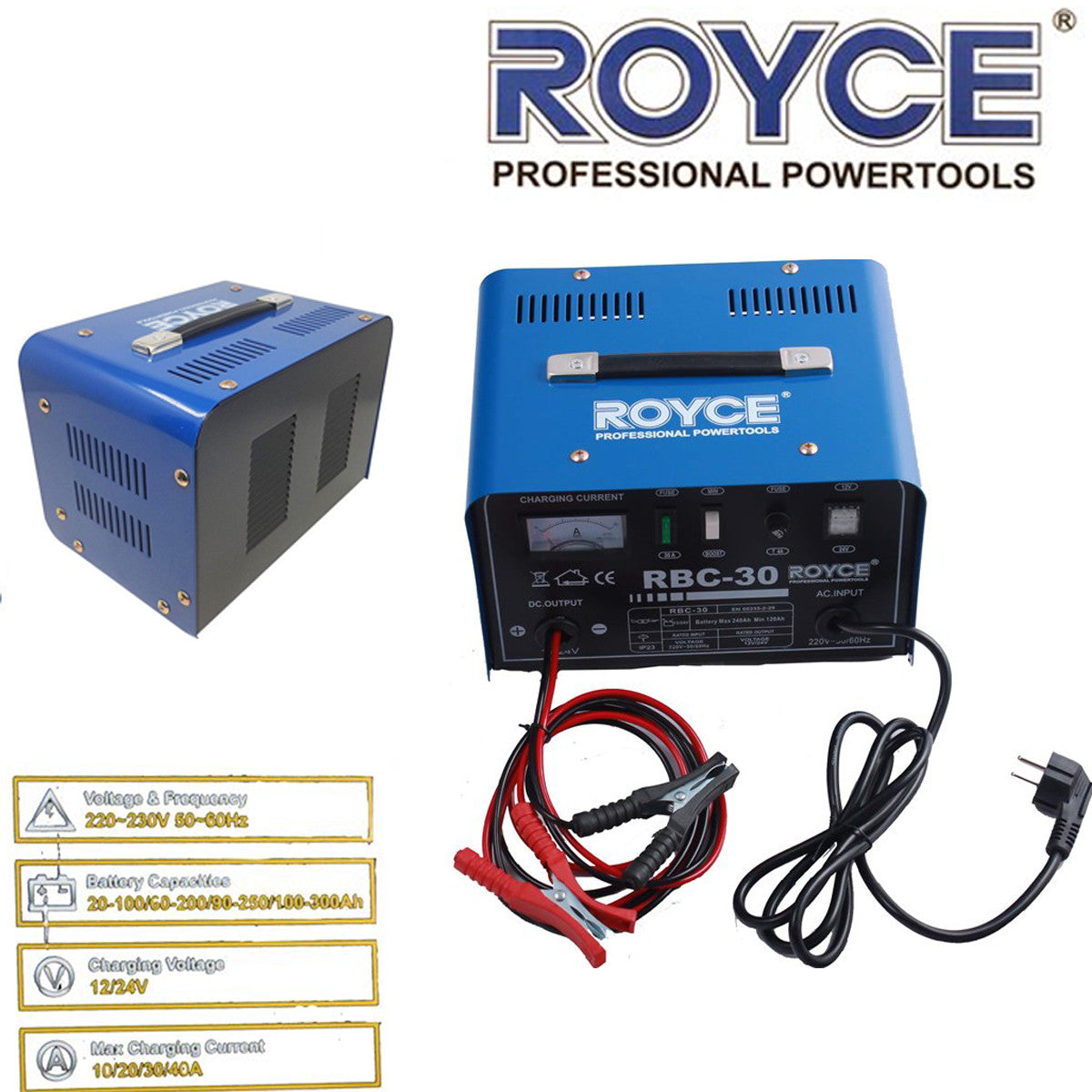 CHARGEUR DE BATTERIE 12-24V 30A VOITURE MOTO CAMION CAMPING-CAR BATEAU CHARGEUR