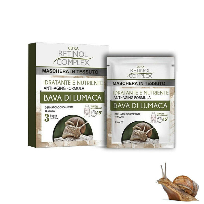 ULTRA RETINOL COMPLEX MASQUE TISSU BAVE D'ESCARGOT 3 SACHETS DE 25 ML