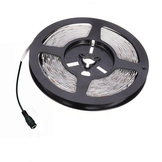 BANDEAU LED 300 SMD 5050 FLEXIBLE 5M ADHÉSIF LUMIÈRE CHAUDE IP65 14.4 W/MT