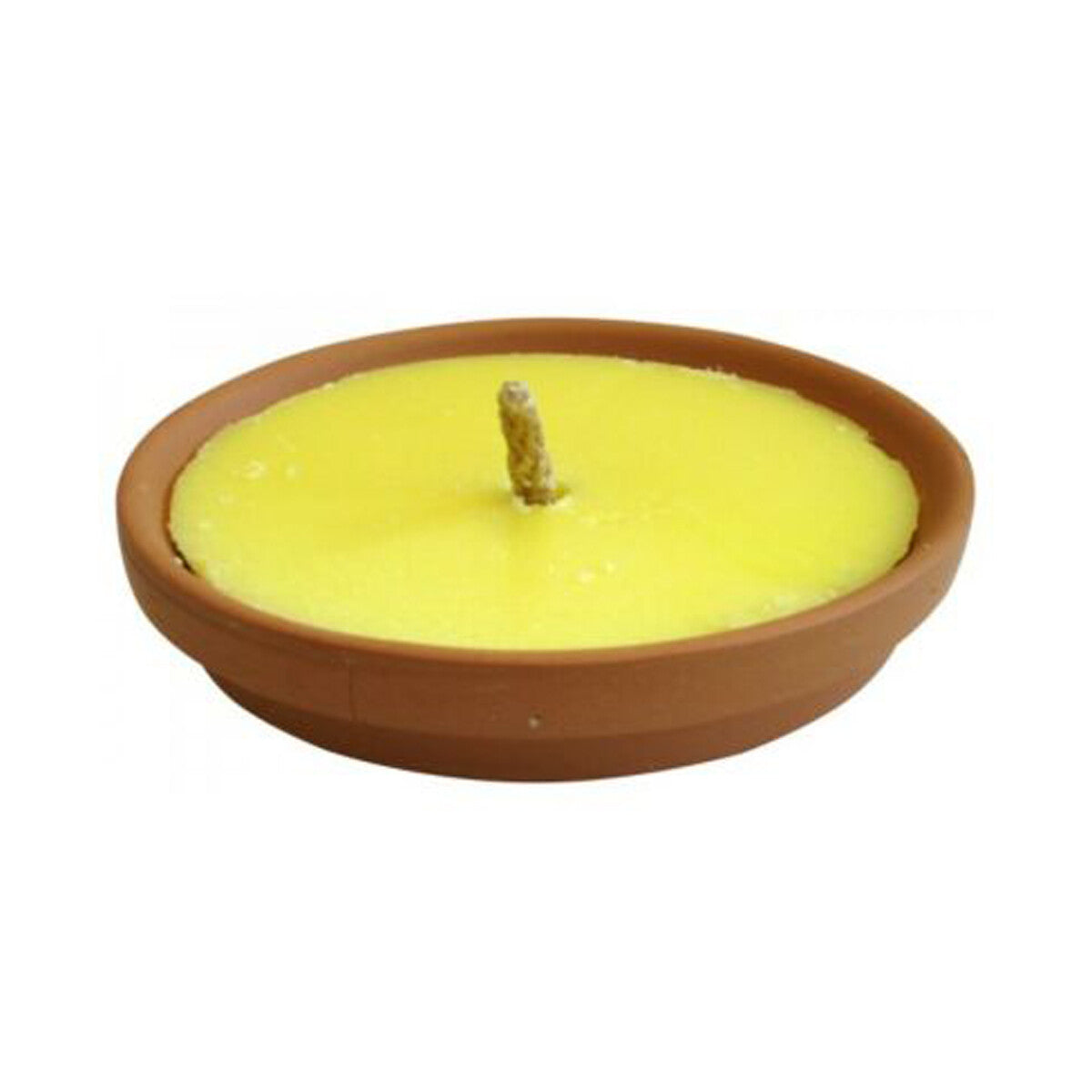 BOUGIE CITRONNELLE TORCHE EN TERRE CUITE ANTI-MOUSTIQUES PARFUM D'AMBIANCE 17 CM