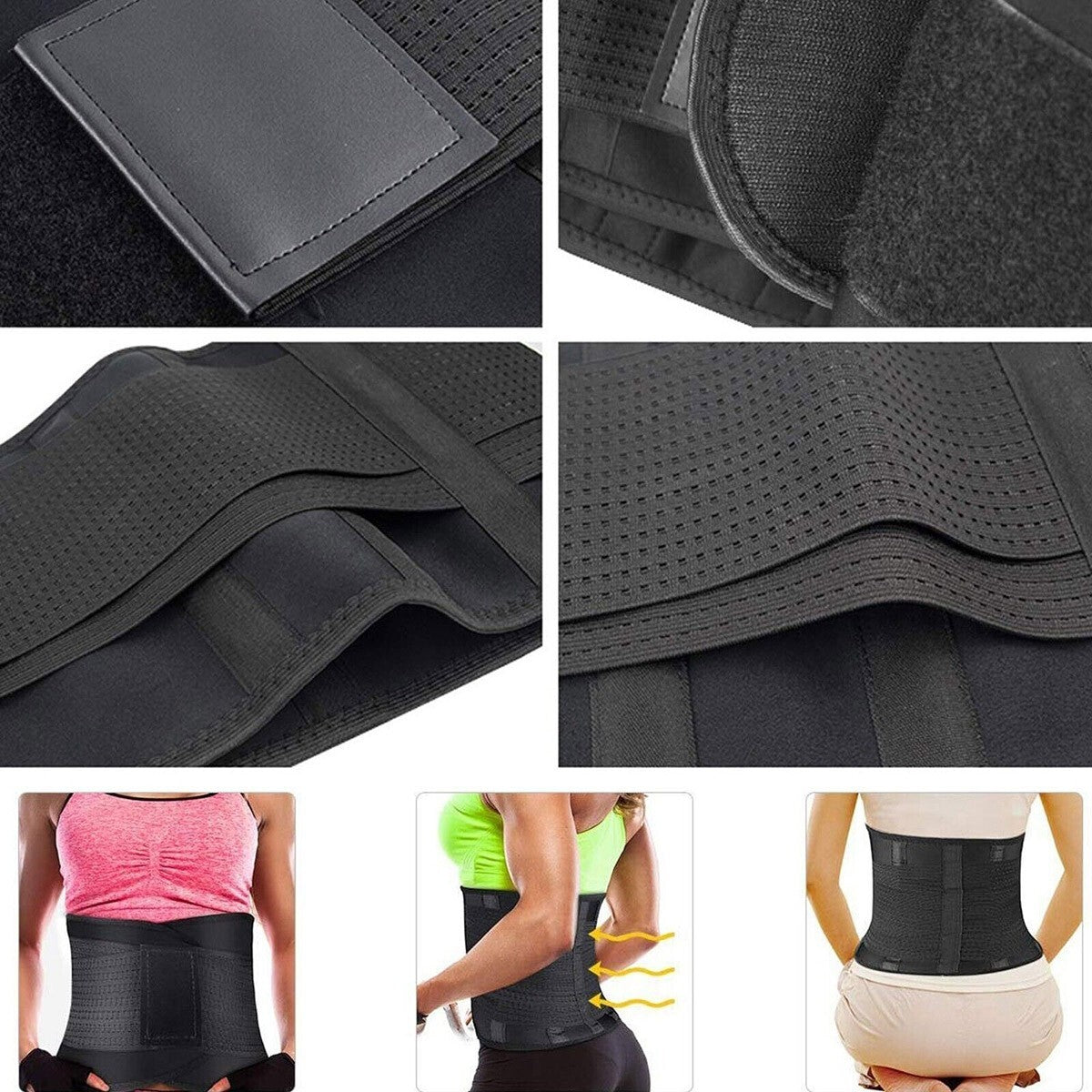 FASCIA ELASTICA LOMBARE REGOLABILE POSTURALE TUTORE SCHIENA NEOPRENE 23X100CM L