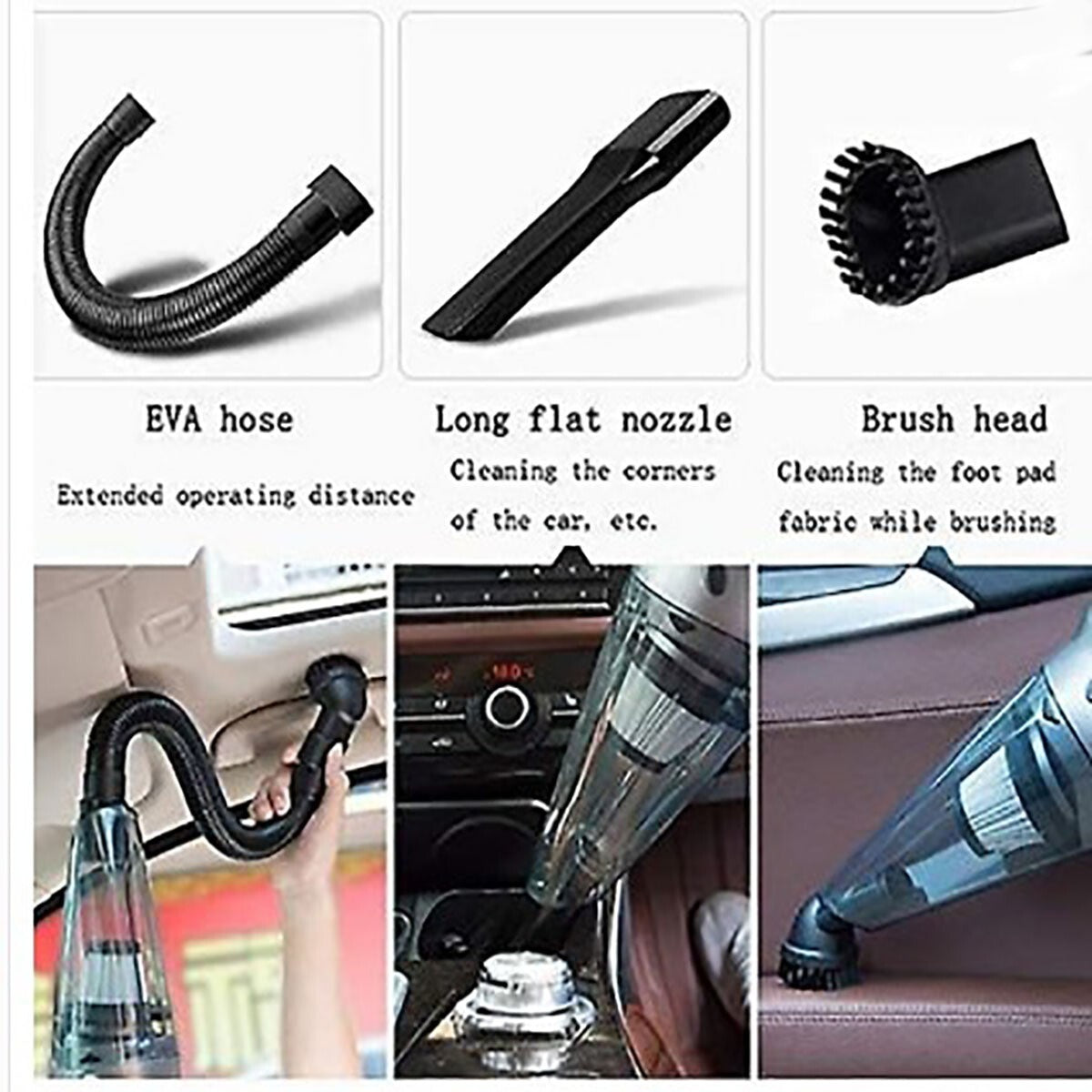 ASPIRAPOLVERE PORTATILE PER AUTO RICARICABILE SENZA FILI 4200PA DW-6052