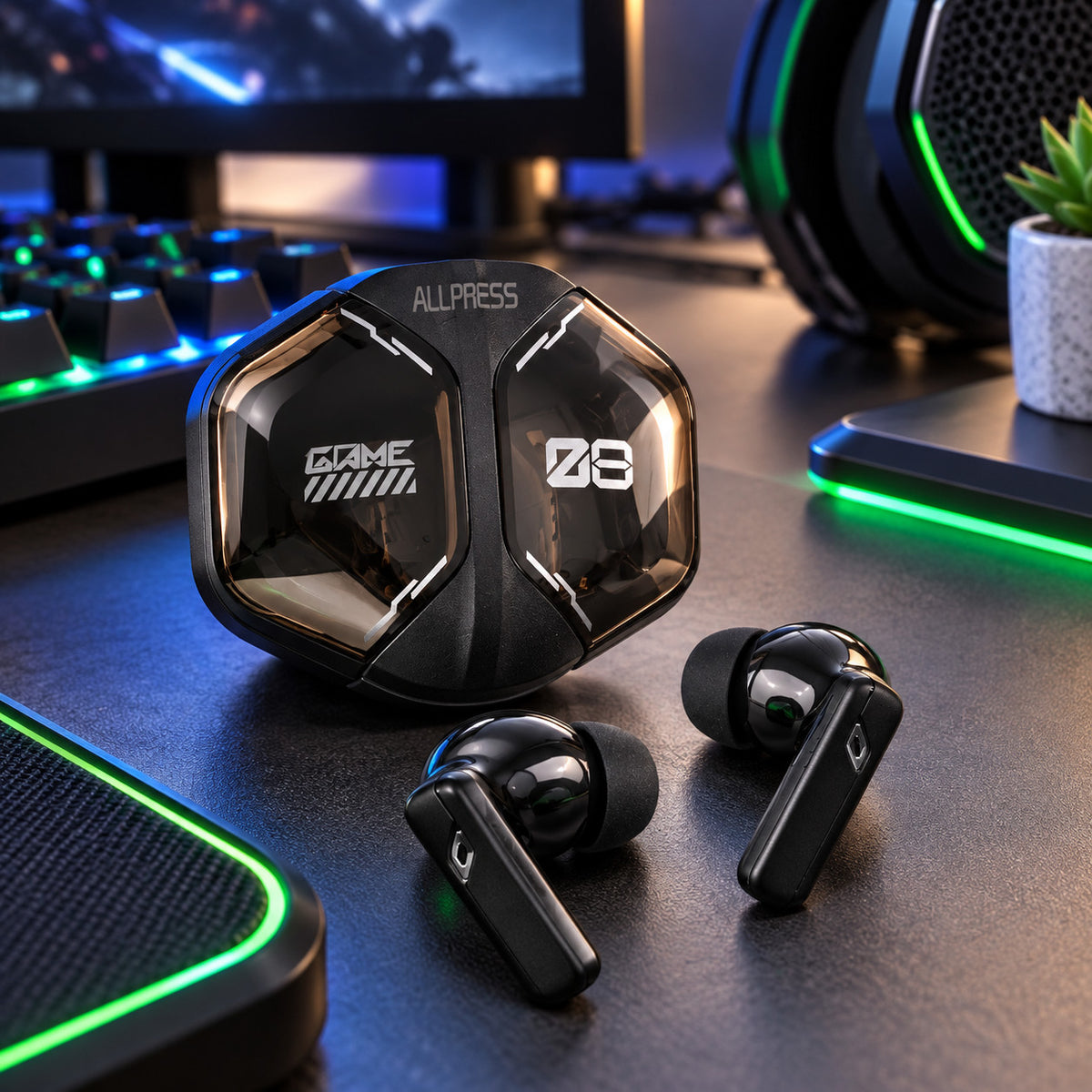 AURICOLARI SENZA FILI HI-FI STEREO 6D CUSTODIA RICARICA USB TWS SPORT AS-08594