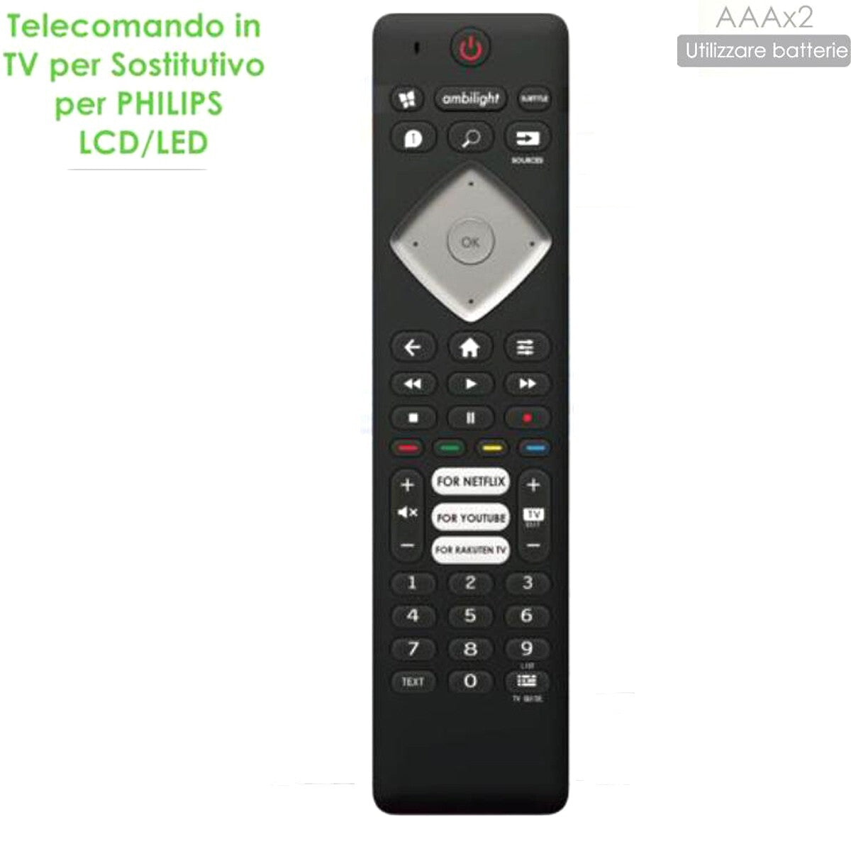 TÉLÉCOMMANDE UNIVERSELLE COMME L'ORIGINALE LCD LED TV SMART COMPATIBLE PHILIPS