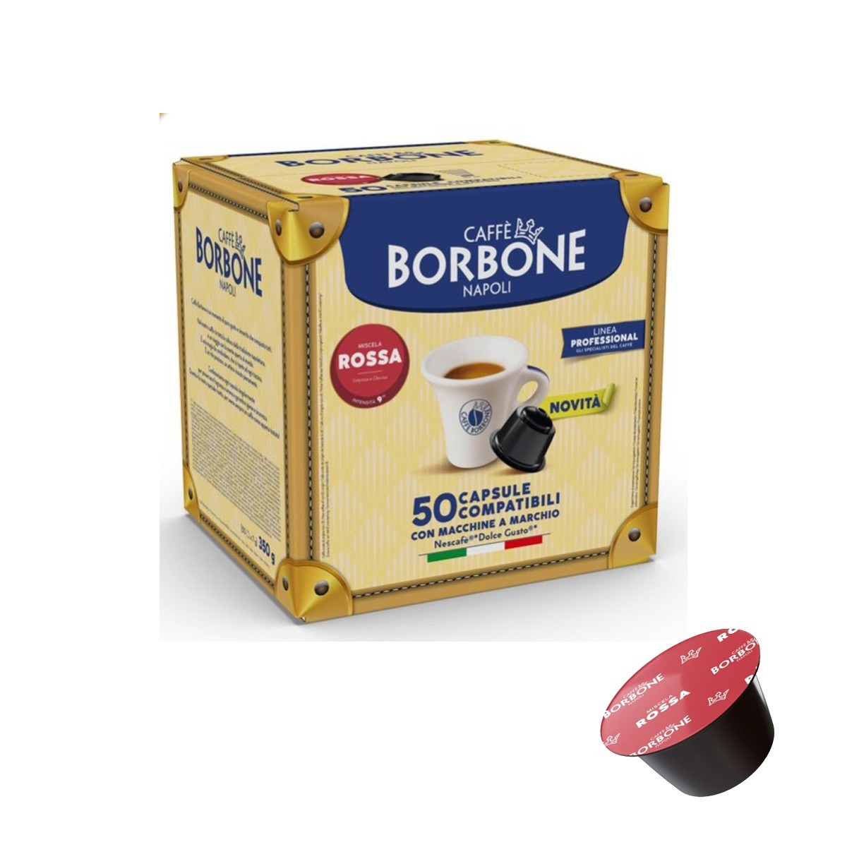 CAFÉ BORBONE COMPATIBLES NESCAFÉ DOLCE GUSTO 50 CAPSULES DOSSETTES MÉLANGE ROUGE
