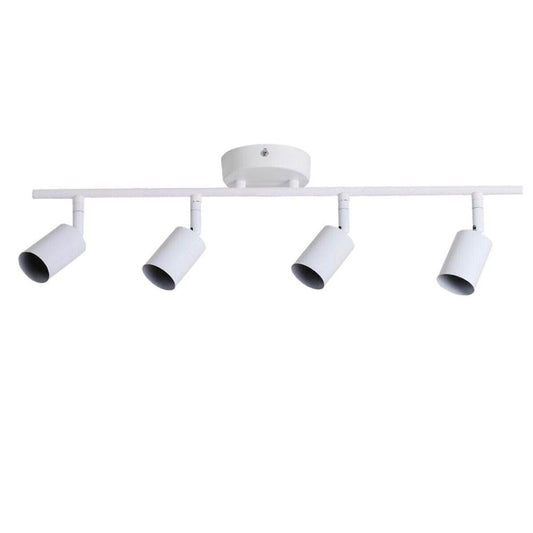 APPLIQUE 4 FARETTI SOFFITTO SOSPENSIONE PLAFFONIERA ORIENTABILI GU10 LED BIANCO*