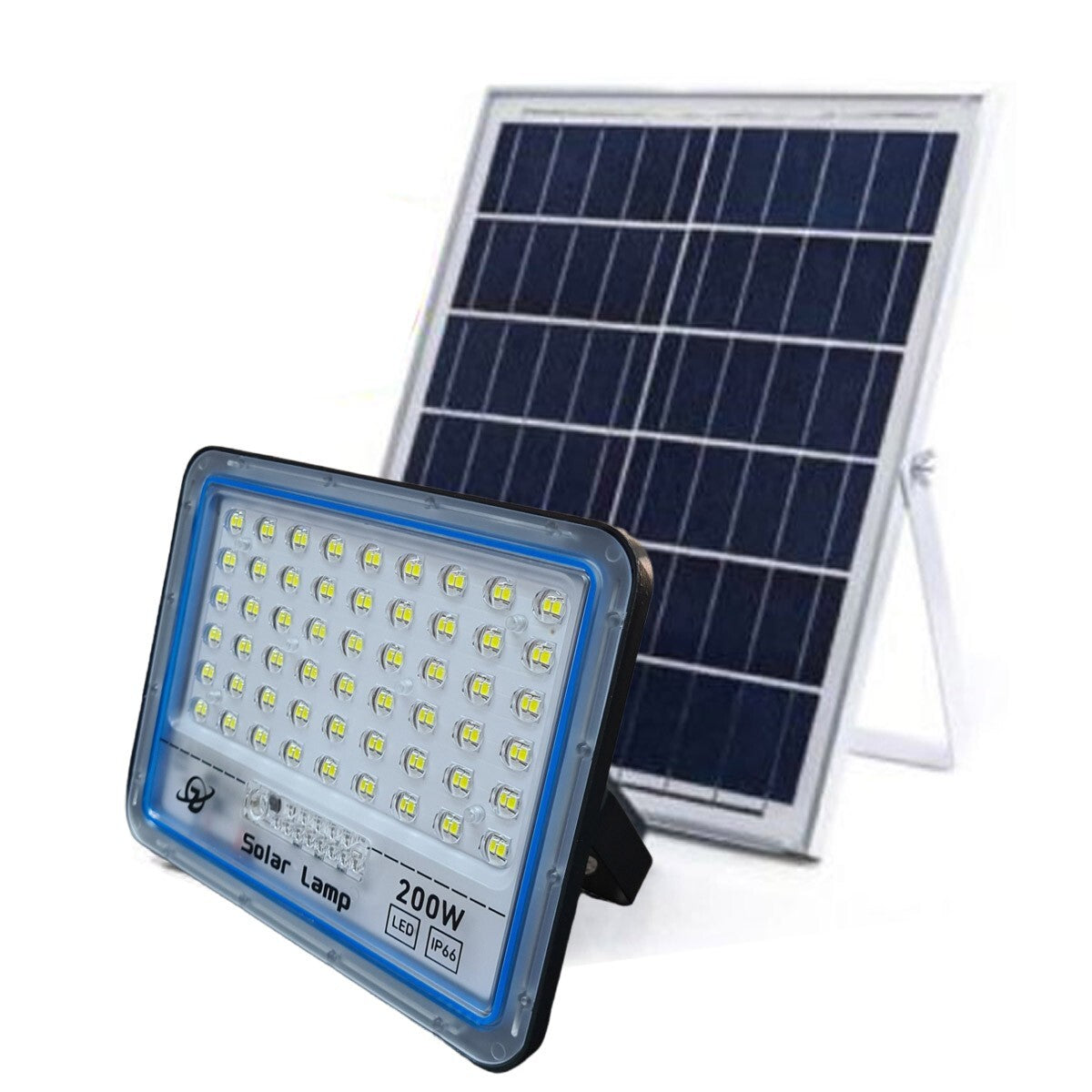 PROJECTEUR LED HAUTE LUMINOSITÉ PANNEAU SOLAIRE CRÉPUSCULAIRE TÉLÉCOMMANDE 200W