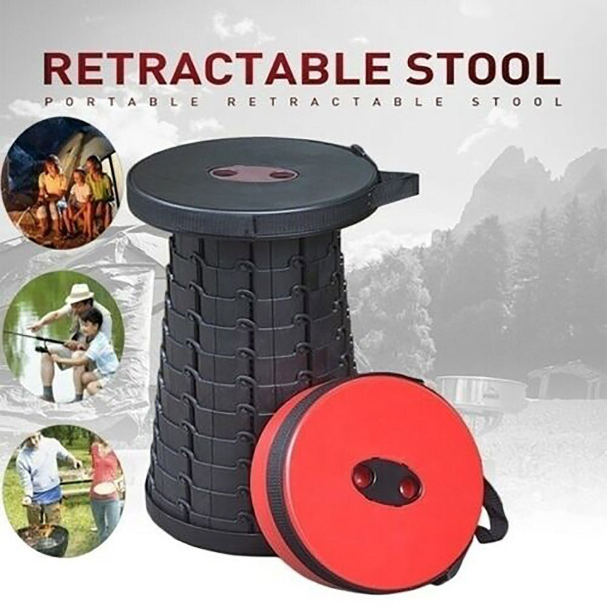 SGABELLO SEDIA PIEGHEVOLE PORTATILE DA CAMPEGGIO SPIAGGIA PESCA MARE CASA LAVORO