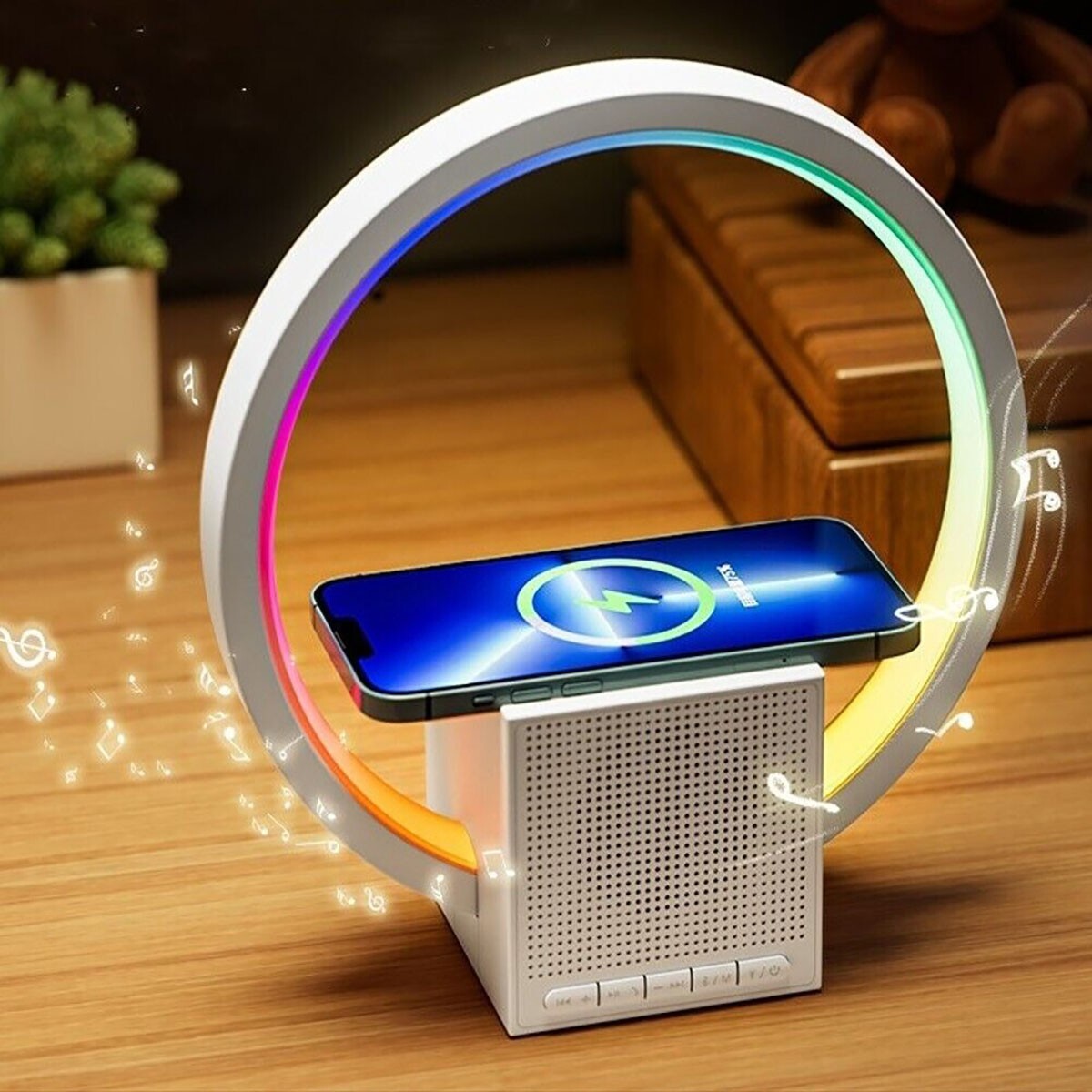 ENCEINTE RECHARGEABLE LAMPE LED RGB RECHARGE SANS FIL BLUETOOTH RADIO 258
