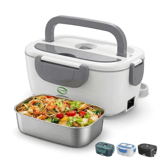 CHAUFFE-PLAT ÉLECTRIQUE PORTABLE 1,5L 60W BOÎTE À LUNCH CHAUFFANTE THERMIQUE AS-08128