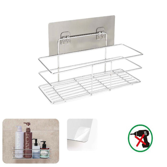 ÉTAGÈRE MURALE ADHÉSIVE RANGEMENT ORGANISATEUR SALLE DE BAIN CUISINE 03481