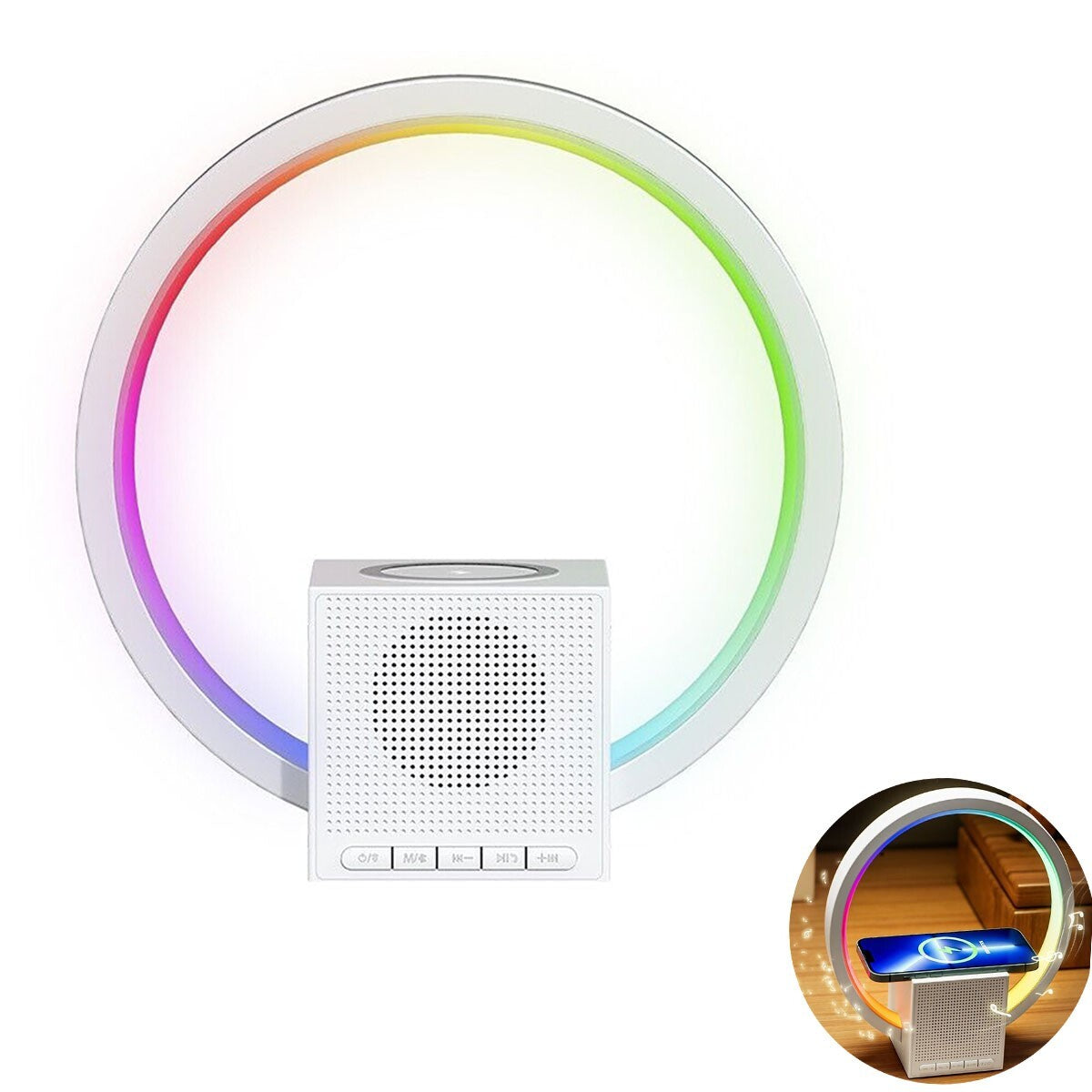 ENCEINTE RECHARGEABLE LAMPE LED RGB RECHARGE SANS FIL BLUETOOTH RADIO 258