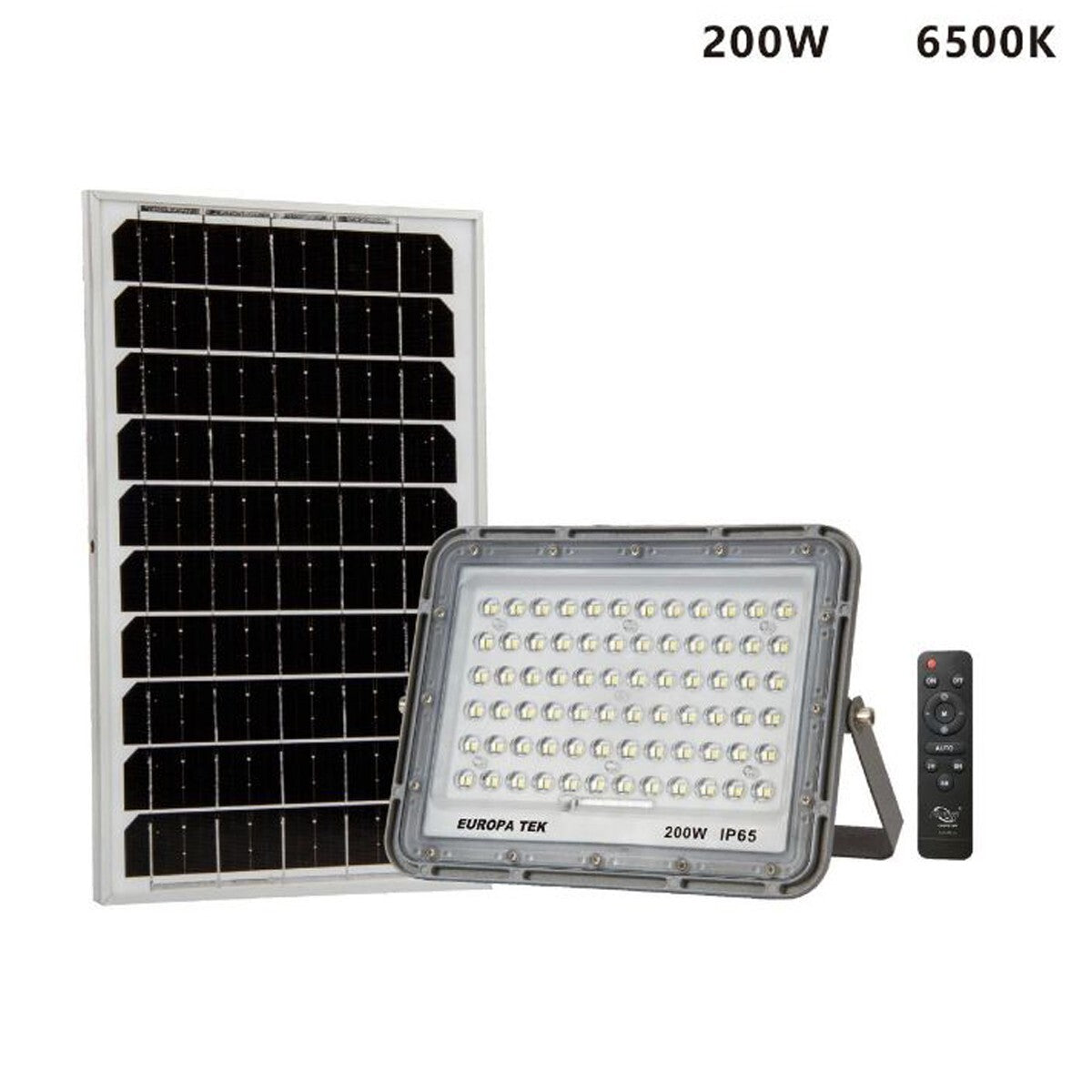 PROJECTEUR LED SPOT PANNEAU SOLAIRE CRÉPUSCULAIRE TÉLÉCOMMANDE 200W ET-31142 S12D