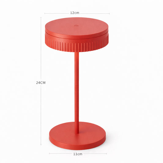 LAMPE DE TABLE LED RECHARGEABLE TACTILE USB 2000MAH DESIGN MODERNE ROUGE LPT146