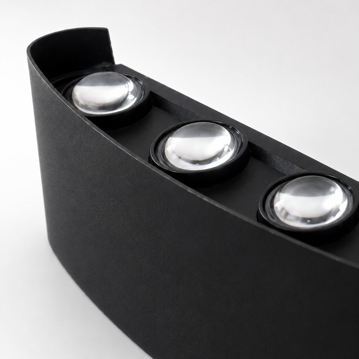 APPLIQUE LED 20W ESTERNO LAMPADA PARETE NERA IP65 3000K 4000K 6000K ET-31678