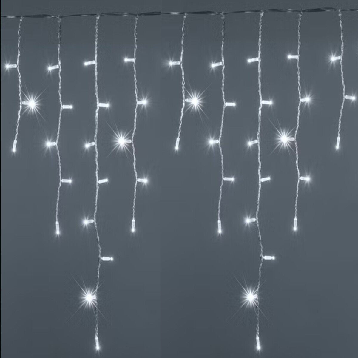 GUIRLANDE LUMINEUSE EXTÉRIEURE 150 LED NOËL BLANC FROID FIXE CLIGNOTANT 5 MÈTRES