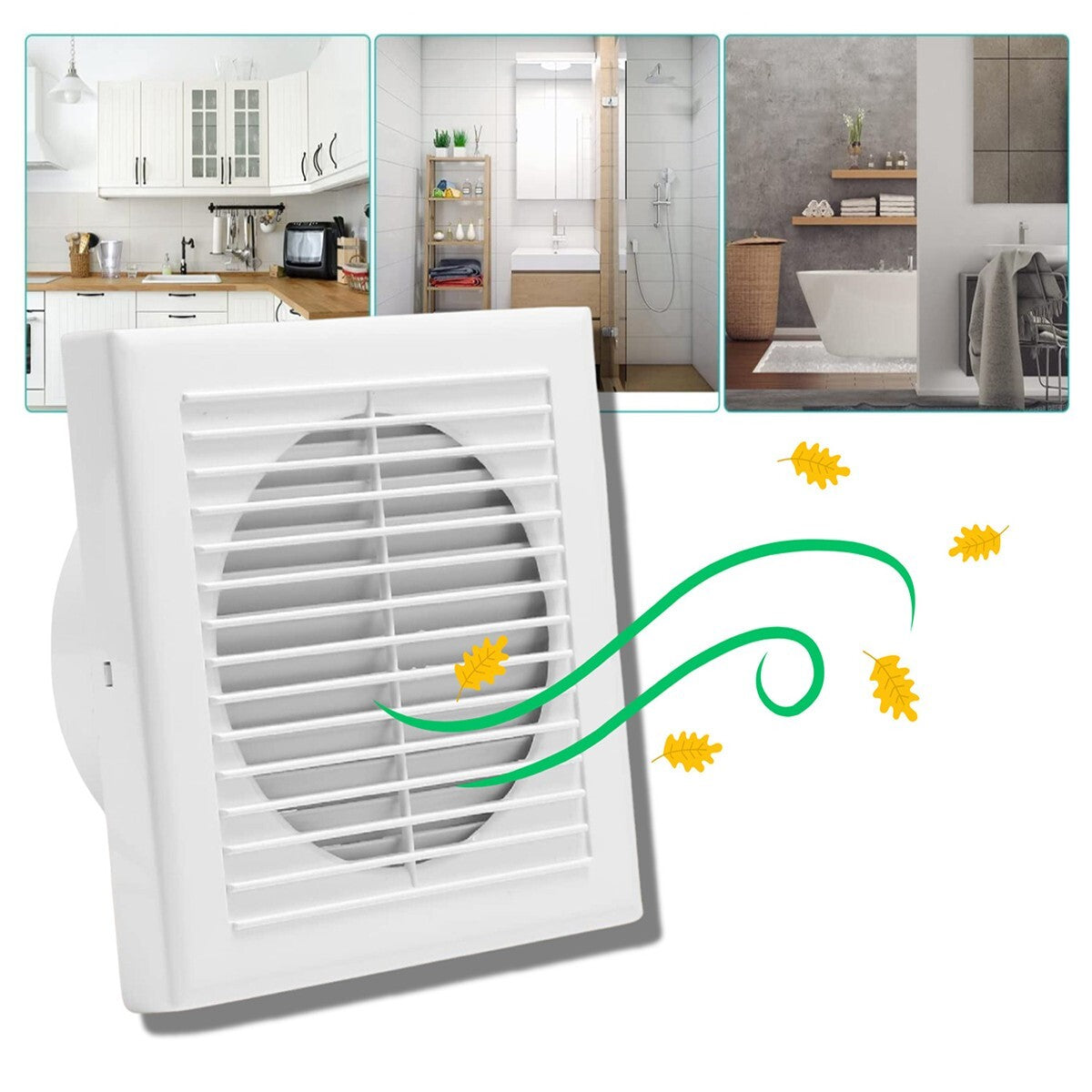 ASPIRATORE ESTRATTORE ARIA 25W FUMO MURO VENTOLA ELIMINA ODORI CUCINA 13A-15