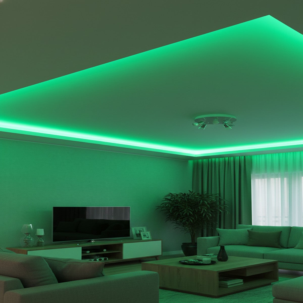 STRISCIA LED VERDE 5MT SMD 5730 ALTA LUMINOSITÀ 12V 15W BOBINA ADESIVA TE-B0489