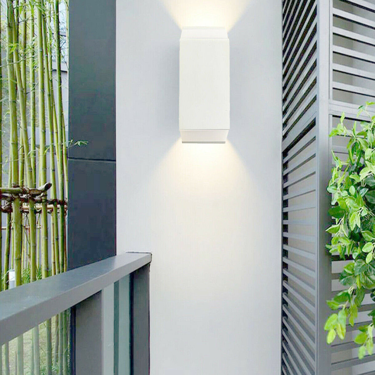 APPLIQUE PARETE LED 6W LAMPADA MURO IP65 MODERNO DOPPIA LUCE NATURALE 4000K