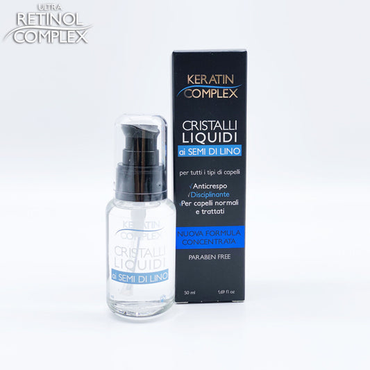 RETINOL COMPLEX CRISTAUX LIQUIDES CHEVEUX HUILE DE LIN KÉRATINE SANS PARABÈNES