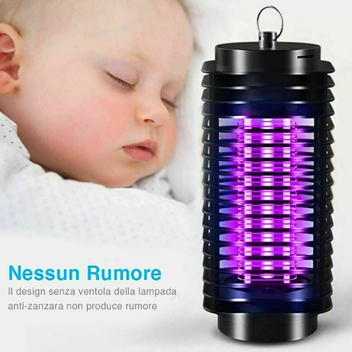 ZANZARIERA ELETTRICA ANTI ZANZARE MOSCHE LAMPADA UV LED 3W ELETTROINSETTICIDA