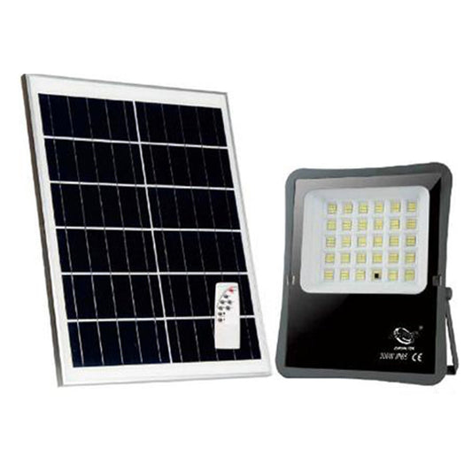 FARO LED FARETTO ALTA LUMINOSITA' PANNELLO SOLARE CREPUSCOLARE TELECOMANDO 300W