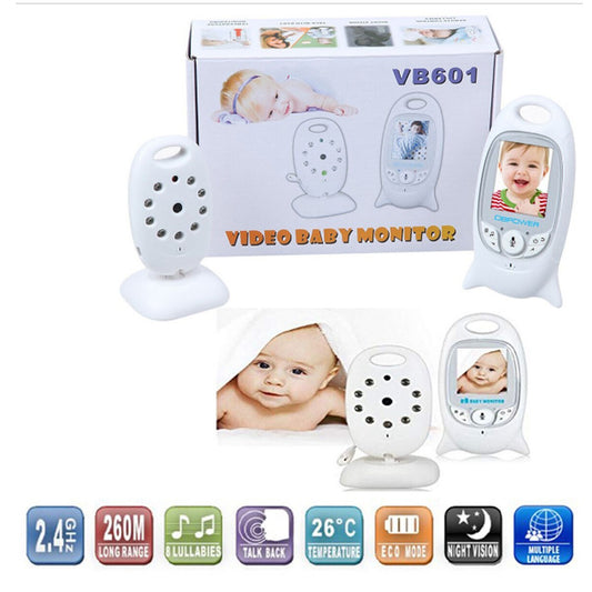 BABYPHONE VIDÉO SANS FIL COULEURS ÉCRAN LCD LED CONTRÔLE BÉBÉ