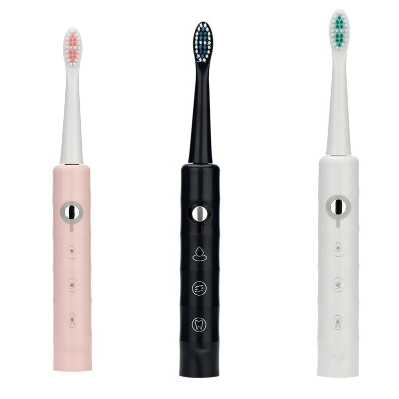 SPAZZOLINO SONICO ELETTRICO USB RICARICABILE PER PULIZIA DENTALE 4 TESTINE E-YS7
