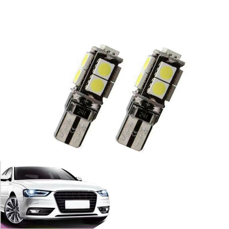 PAIRE AMPOULES 9 LED SMD T10 5050 VOITURE 6000K CANBUS 2.1W AMPOULE 12V CA02706