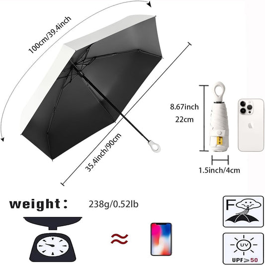MINI PARAPLUIE PORTATIF COMPACT PLUIE COUPE-VENT POUR SAC À MAIN, POCHETTE, VOYAGE