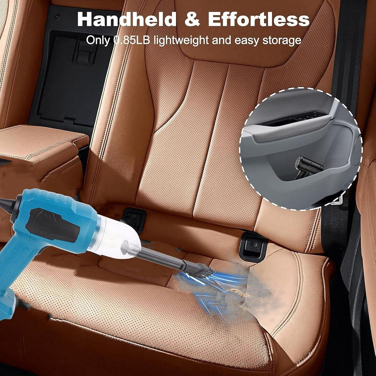 ASPIRAPOLVERE PORTATILE AUTO A BATTERIA 48VF RICARICABILE CON ACCESSORI