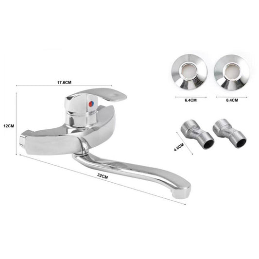 RUBINETTO MISCELATORE CROMATO CASA BAGNO VASCA COMPLETO DI KIT MONTAGGIO JH-8063