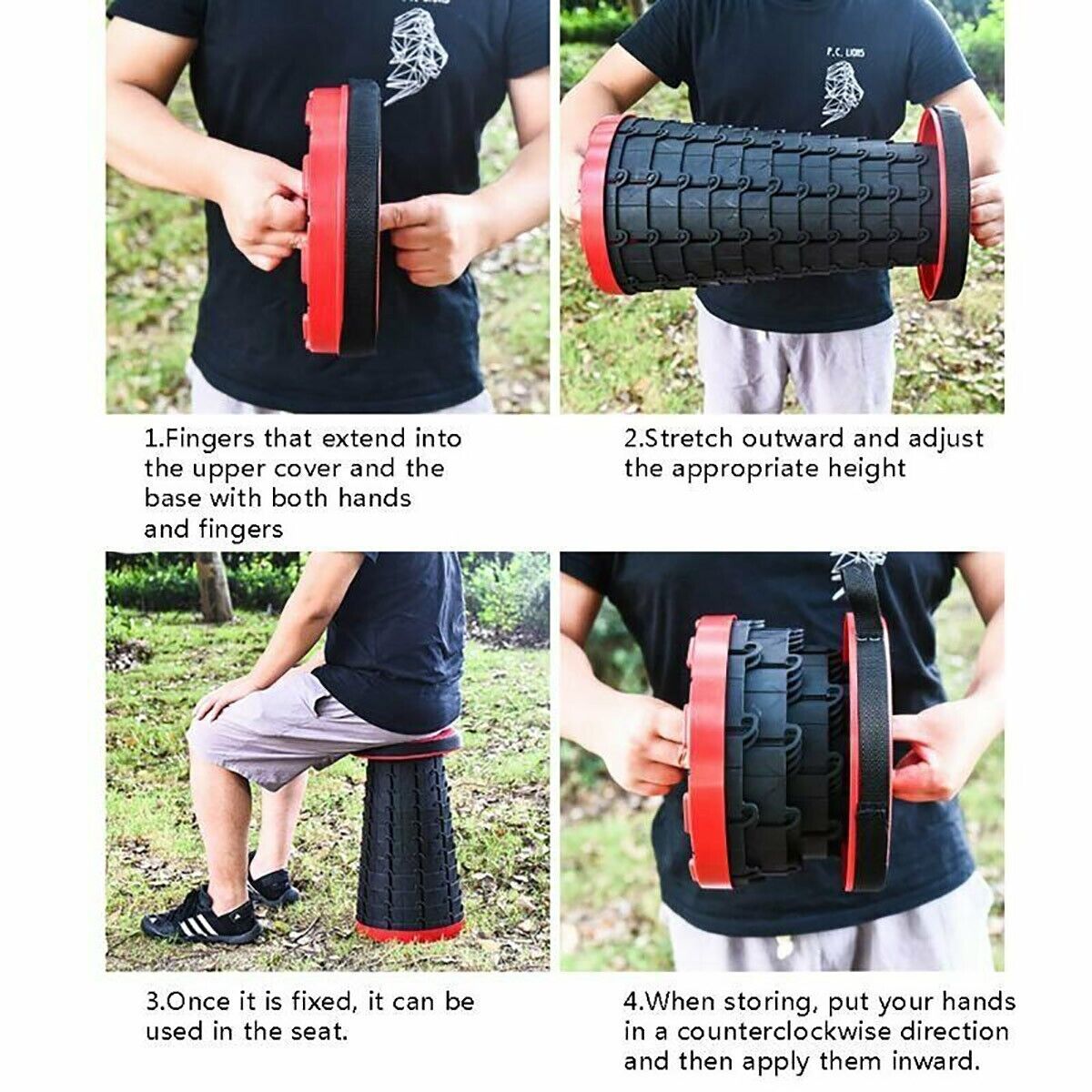 SGABELLO SEDIA PIEGHEVOLE PORTATILE DA CAMPEGGIO SPIAGGIA PESCA MARE CASA LAVORO