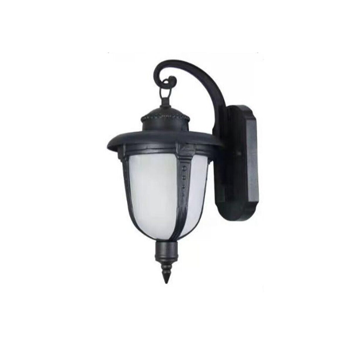 LAMPADA LANTERNA FARETTO MURO APPLIQUE GIARDINO ATTACCO E27 ESTERNO NERO A3-S