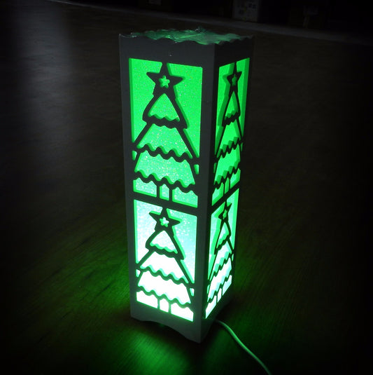 LAMPE DE TABLE D'AMBIANCE FANTAISIE SAPIN DE NOËL VERT INTERRUPTEUR HAUTEUR 220V