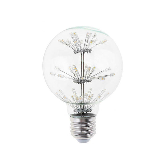 AMPOULE LED 3W LUMIÈRE CHAUDE CULOT E27 SPHERE GLOBE G95 ÉTOILE LUMINEUSE 2700K
