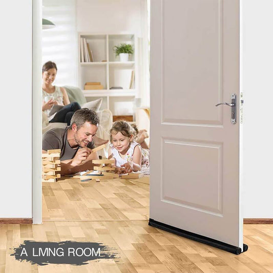 BAS DE PORTE ISOLANT DOUBLE ISOLATION 95CM NOIR