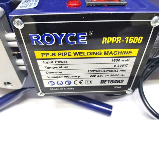 SALDATORE POLIFUSORE 1600W SALDATURA TUBI PLASTICA PVC PVDF 6 MATRICI RPPR-1600