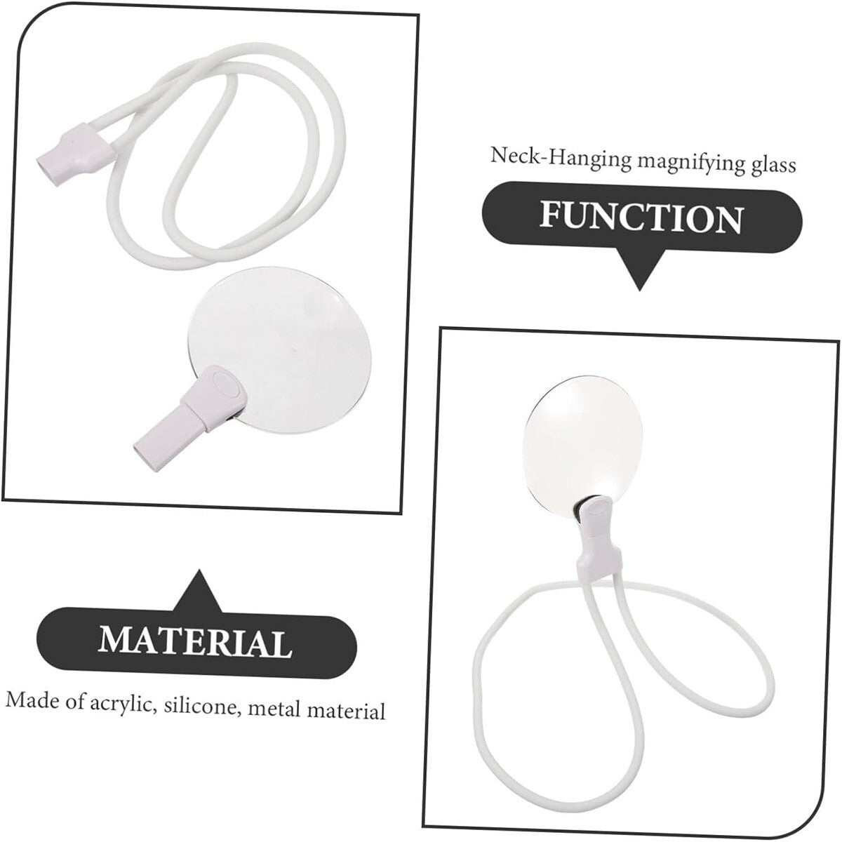 LOUPE MAINS LIBRES POUR LE COU FLEXIBLE 5X RÉGLABLE BRODERIE