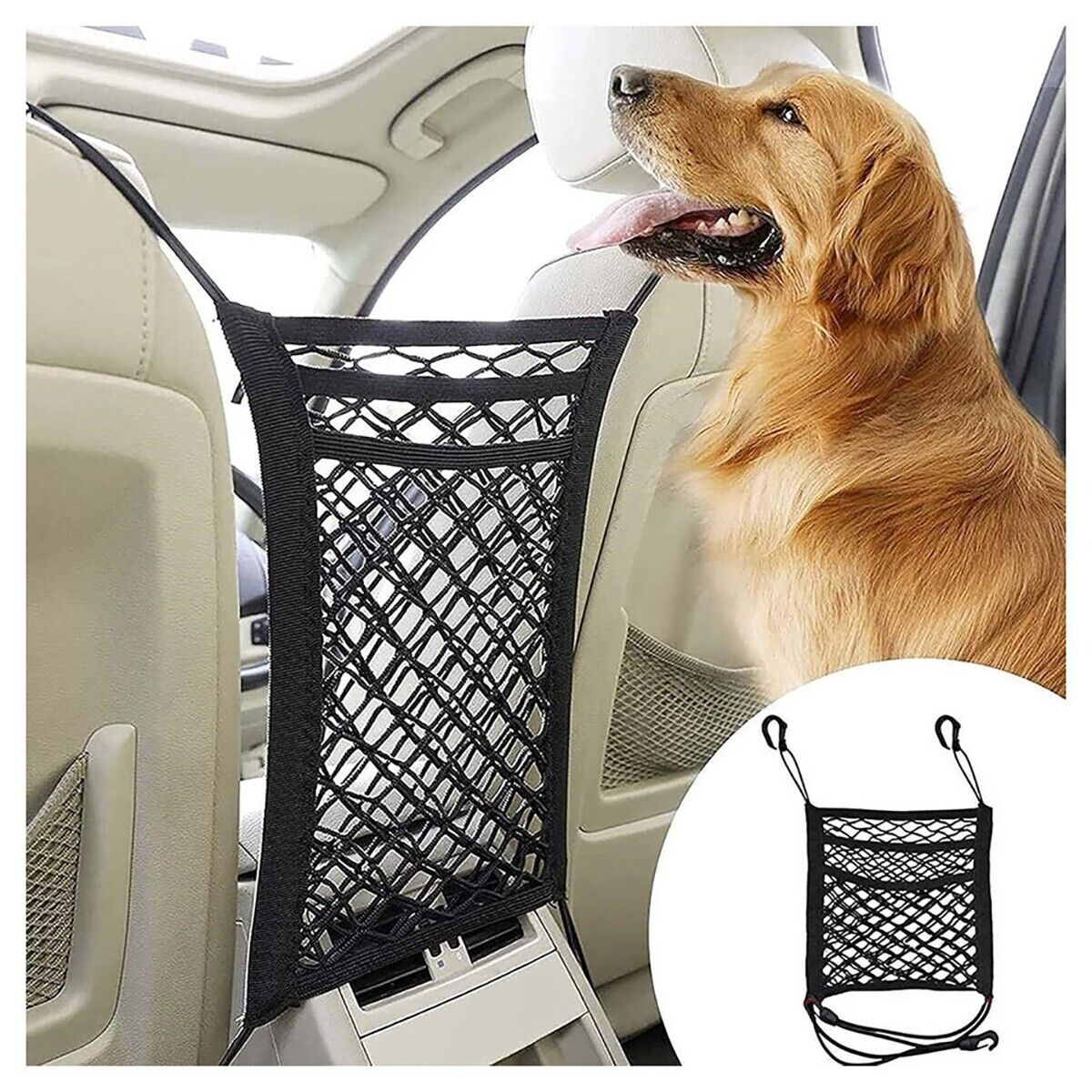 ORGANIZZATORE A RETE PER AUTO CANE 3 STRATI CANI SEDILI POSTERIORI ORGANIZER