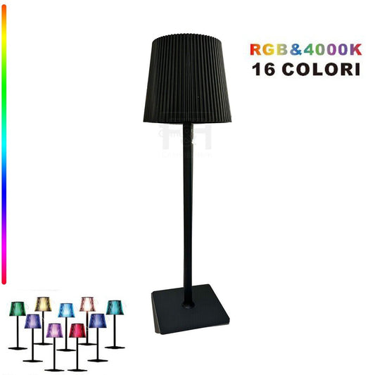 LAMPE DE TABLE TACTILE LED COULEURS RVB + 4000K RECHARGEABLE BAR RESTAURANT NOIR