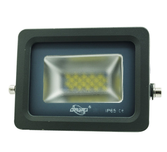PROJECTEUR LED SMD SLIM EXTÉRIEUR IP65 LUMIÈRE BLANC FROID 6000K GRIS 10W