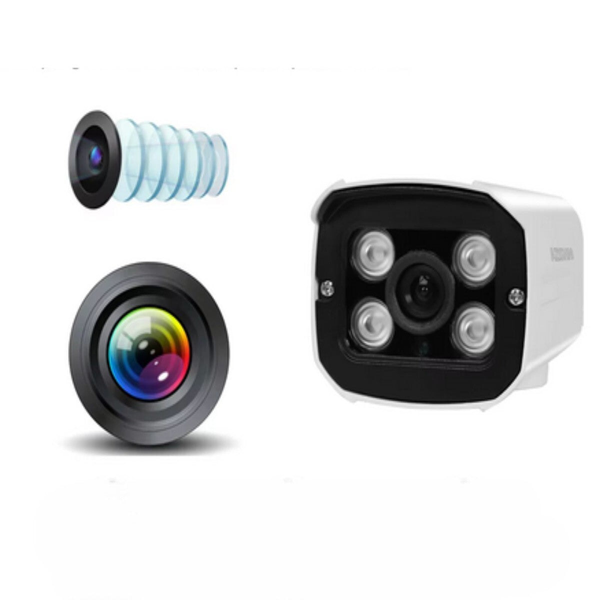 CAMÉRA DE SURVEILLANCE SANS FIL 4 LED 3.6MM 2MPX APP IP66 JT-82047