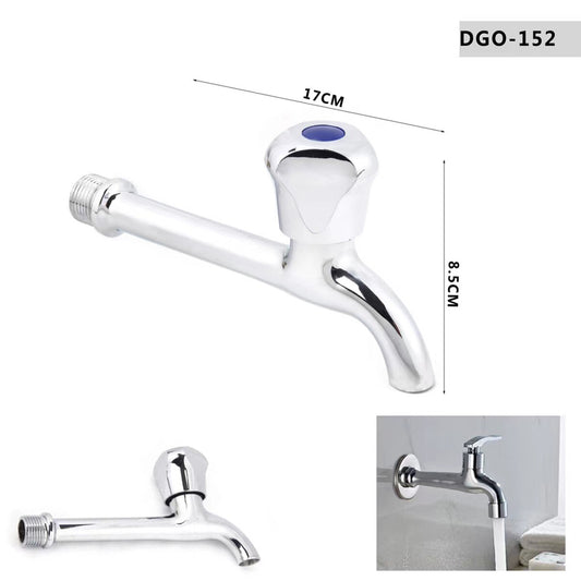 ROBINET MURAL CHROMÉ SALLE DE BAIN CUISINE RACCORD 1/2" BEC LONG 17CM DGO-152