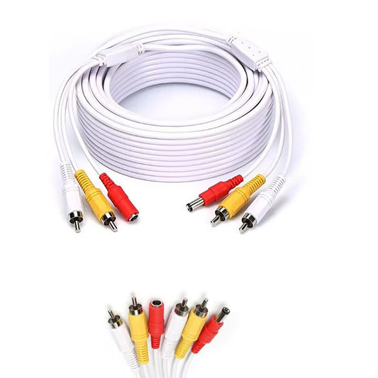 CAVO PROLUNGA BNC 30MT AUDIO VIDEO ALIMENTAZIONE MASCHIO FEMMINA DVR TELECAMERE