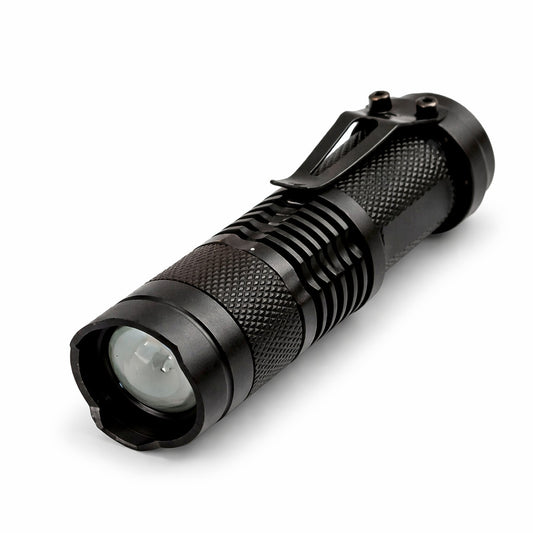 MINI TORCHE LED LUMIÈRE BLANCHE 3 W LUMEN RECHARGEABLE ROBUSTE CROCHET DE SIGNALISATION