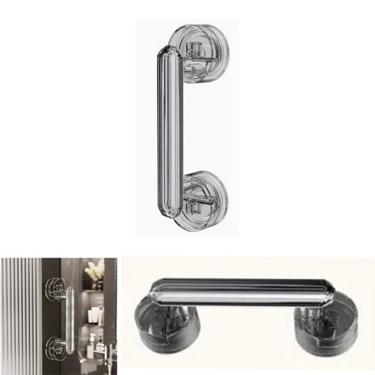 MANIGLIA VETRO DOCCIA BAGNO DOPPIA VENTOSA PIASTRELLE SICUREZZA DISABILI ANZIANI