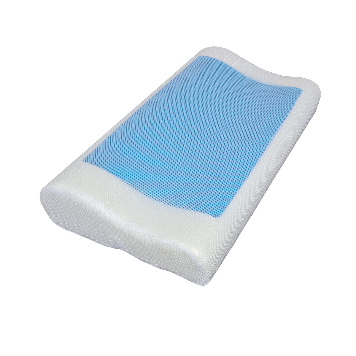 CUSCINO CERVICALE MEMORY FOAM GUANCIALE GEL FRESCO FORATO RINFRESCANTE 50X30CM