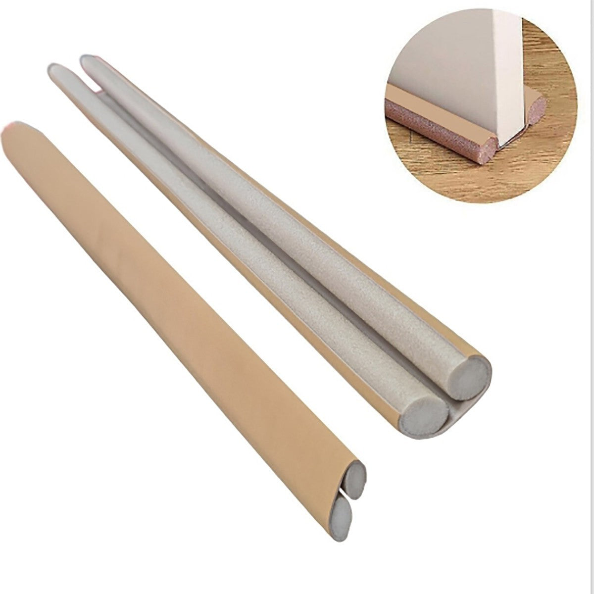 PARAFREDDO SOTTOPORTA ISOLANTE ISOLAMENTO 95CM PARASPIFFERO MARRONE CHIARO